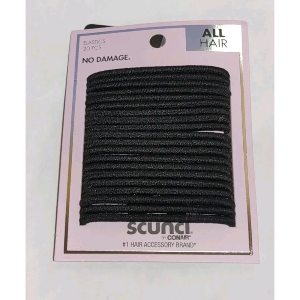 Scunci U Got This No Damage Color Match Hair Elastics black 20-Pieces